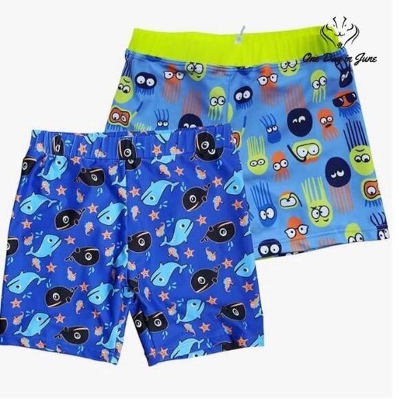 Bonverano 50+ Sun Protection Swim Shorts with Sun Cap 2 Pack Size 3-6 Mths - Picture 1 of 4